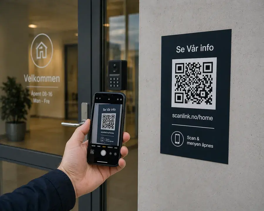 Eksempel 9 på Scanlink QR-kode i bruk